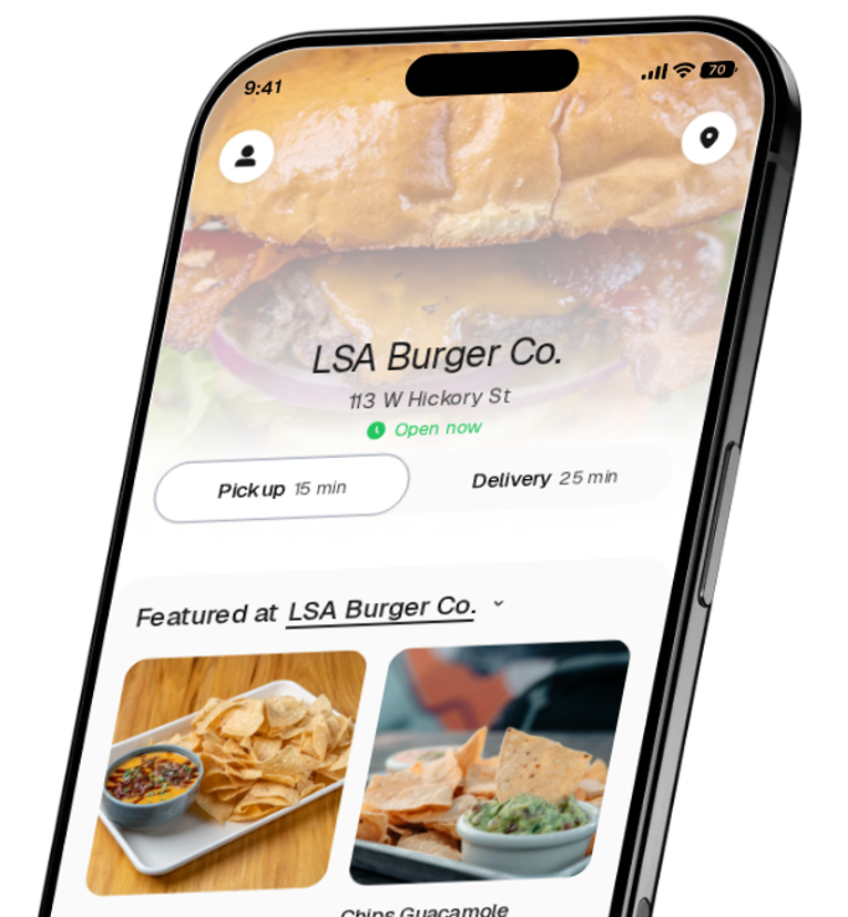 LSA Burger Co. app preview